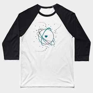 Valentine Heart Planet Baseball T-Shirt